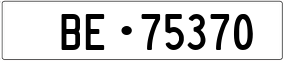 Trailer License Plate
